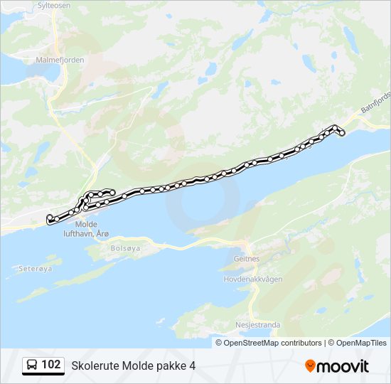 102 Bus Line Map