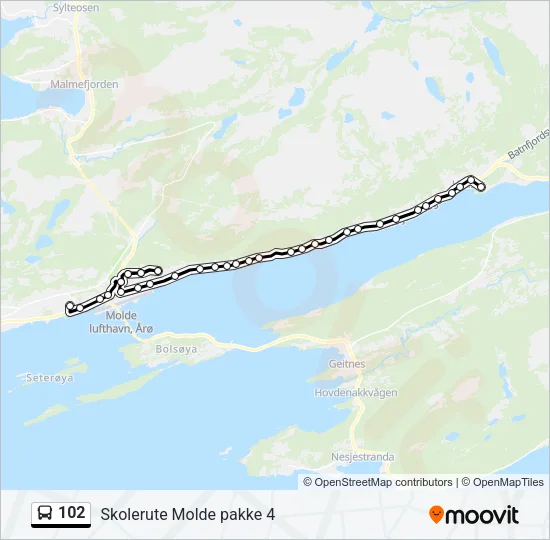 102 Bus Line Map