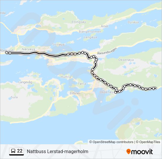 22 Bus Line Map