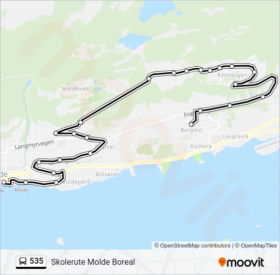 535 Bus Line Map