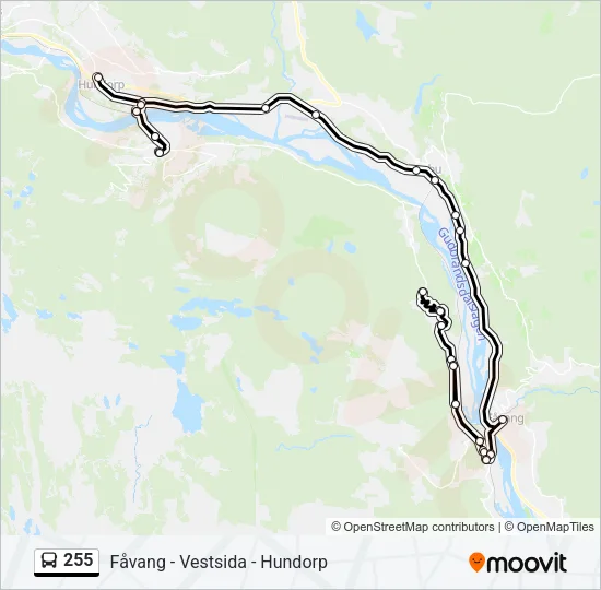 255 Bus Line Map