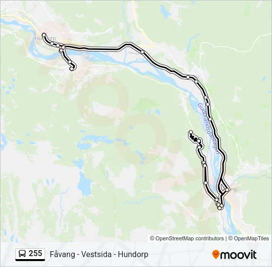 255 Bus Line Map