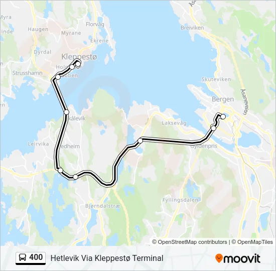 400 Bus Line Map