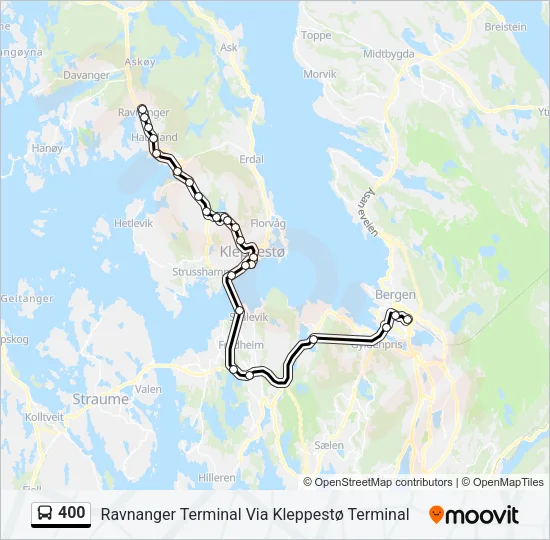 400 Bus Line Map