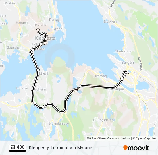 400 Bus Line Map
