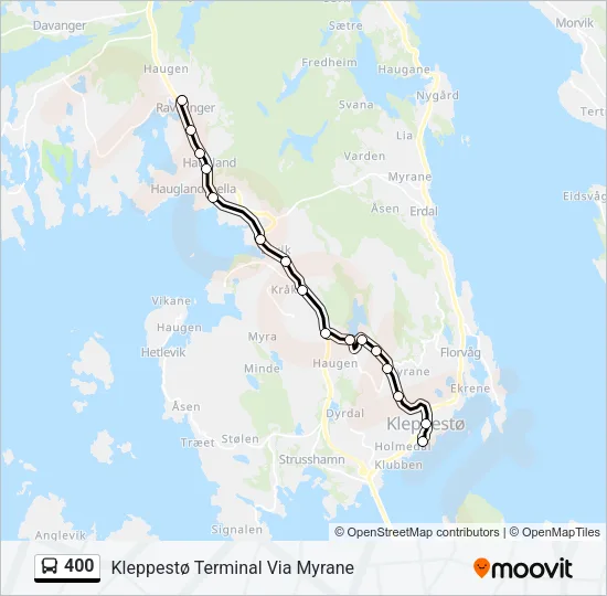 400 Bus Line Map