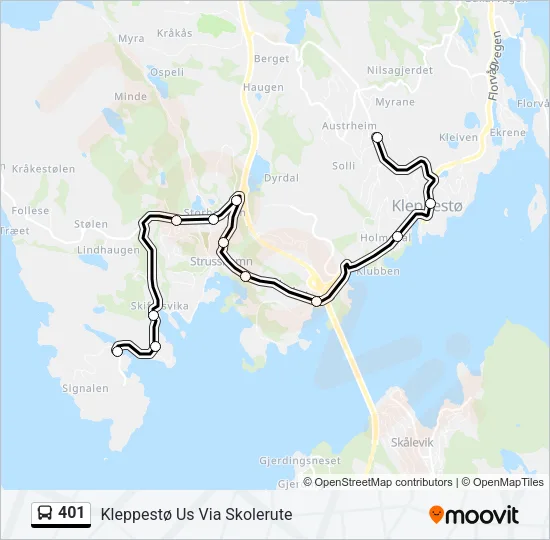 401 Bus Line Map