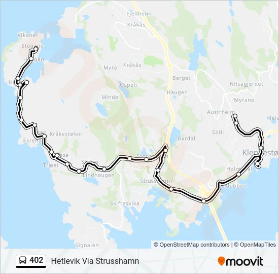 402 Bus Line Map