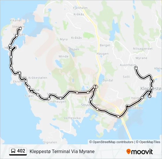 402 Bus Line Map