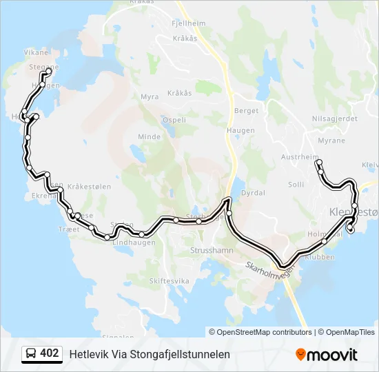 402 Bus Line Map