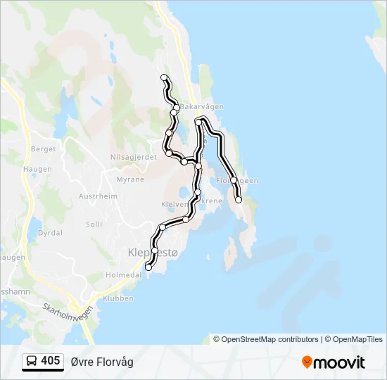 405 Bus Line Map