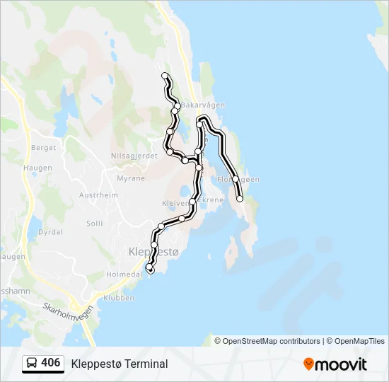406 Bus Line Map