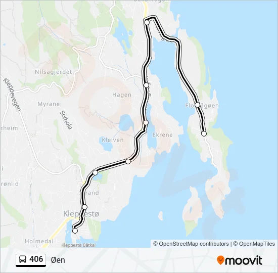 406 Bus Line Map