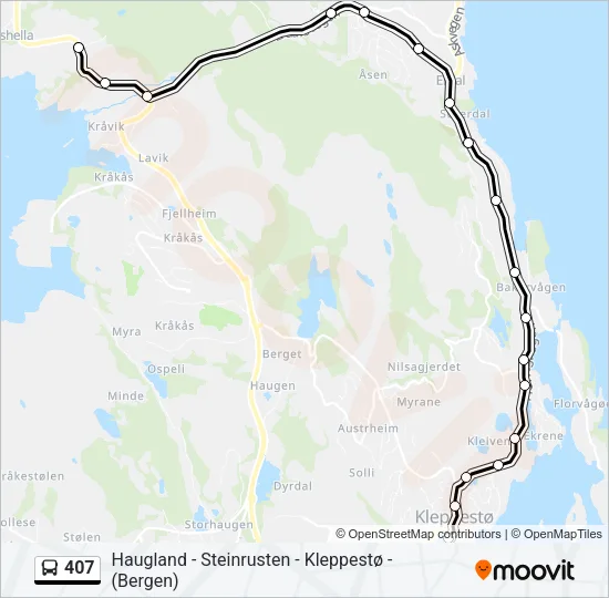 407 Bus Line Map