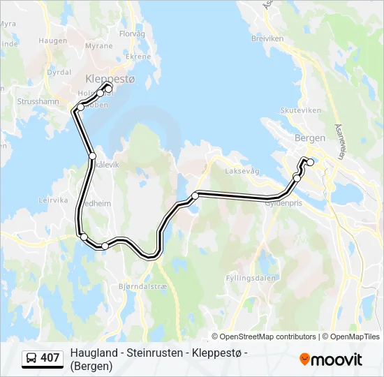407 Bus Line Map