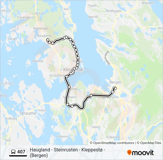 407 Bus Line Map