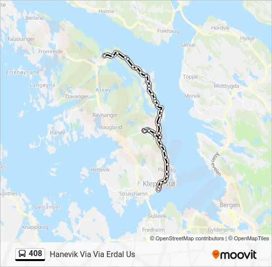 408 Bus Line Map