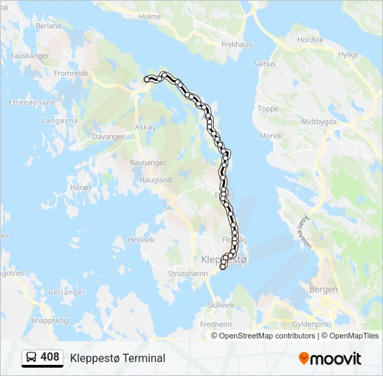 408 Bus Line Map