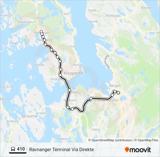 410 Bus Line Map