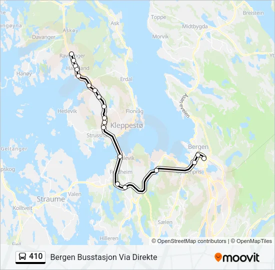 410 Bus Line Map