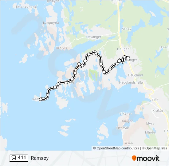 411 Bus Line Map