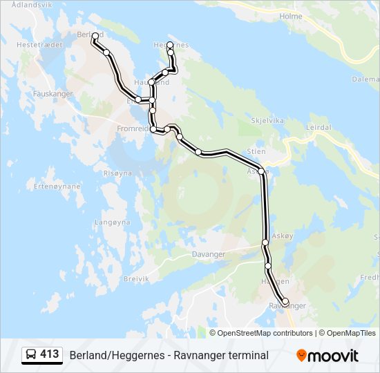 413 Bus Line Map
