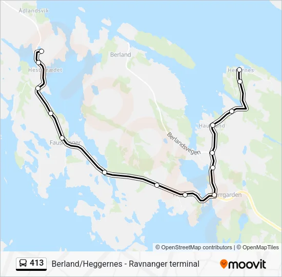 413 Bus Line Map