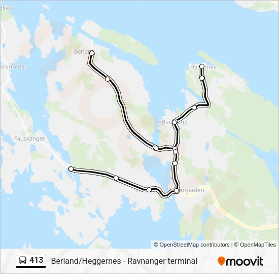 413 Bus Line Map
