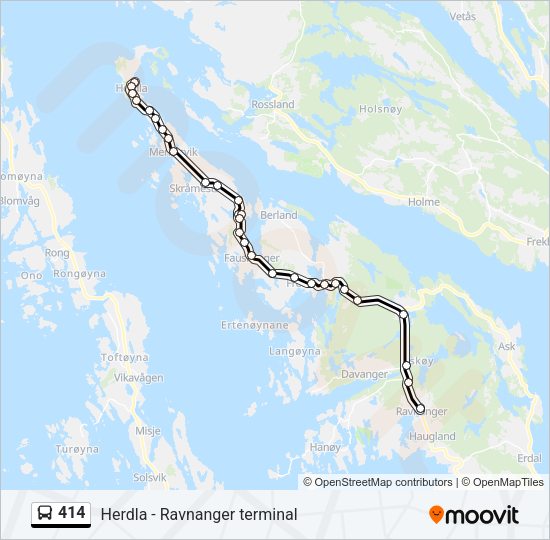 414 Bus Line Map