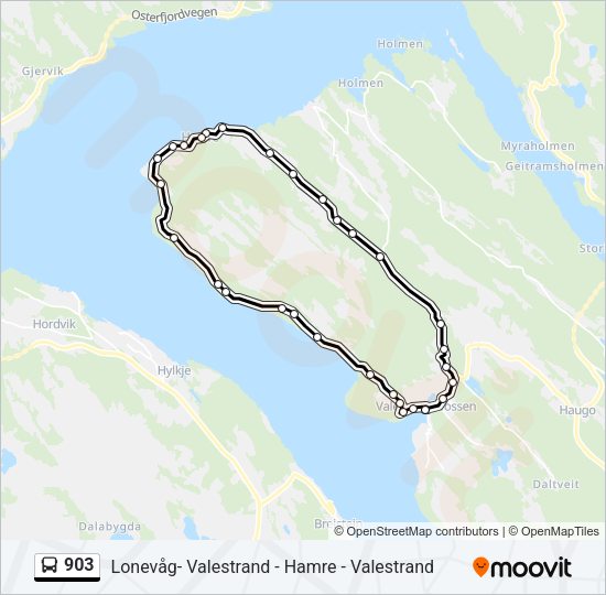 903 Bus Line Map