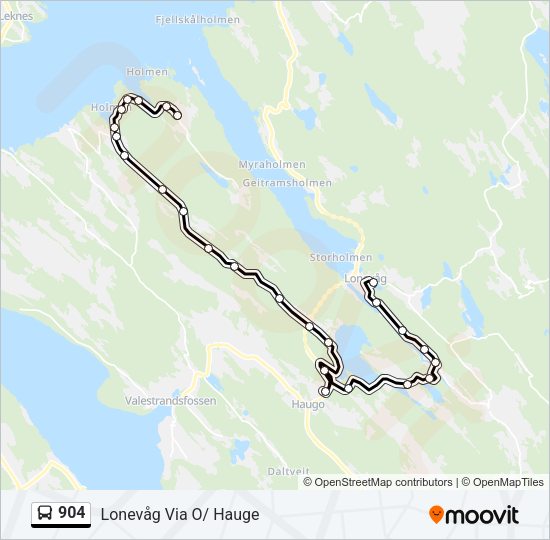 904 Bus Line Map