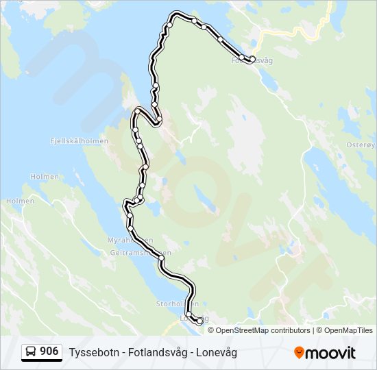 906 Bus Line Map