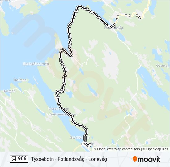906 Bus Line Map