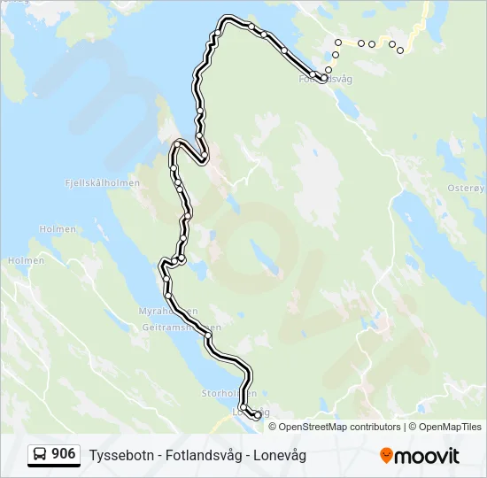 906 Bus Line Map