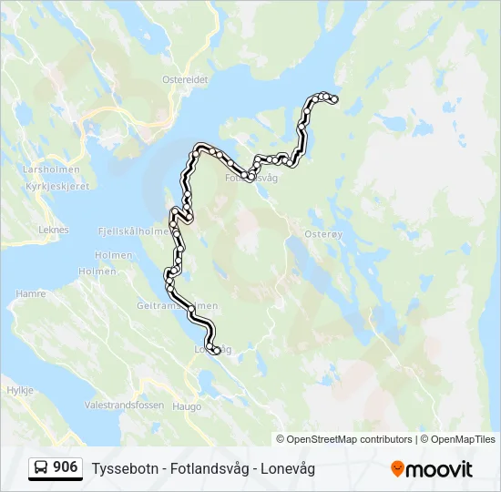 906 Bus Line Map