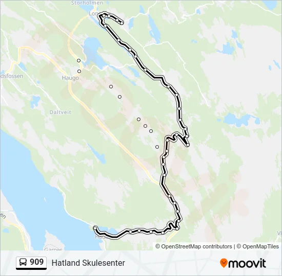 909 Bus Line Map
