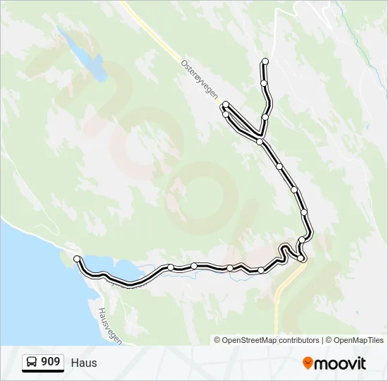 909 Bus Line Map