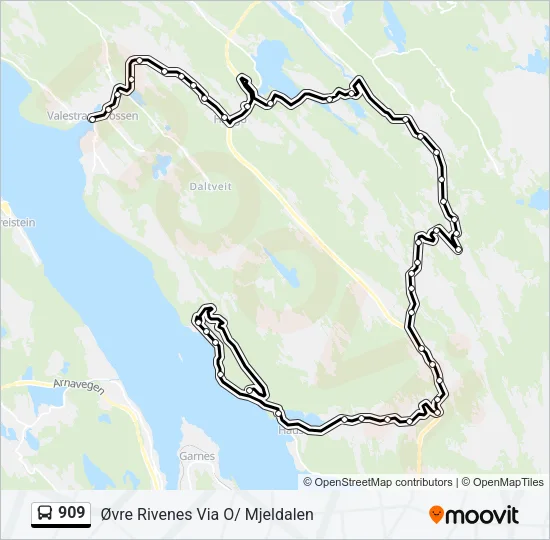 909 Bus Line Map