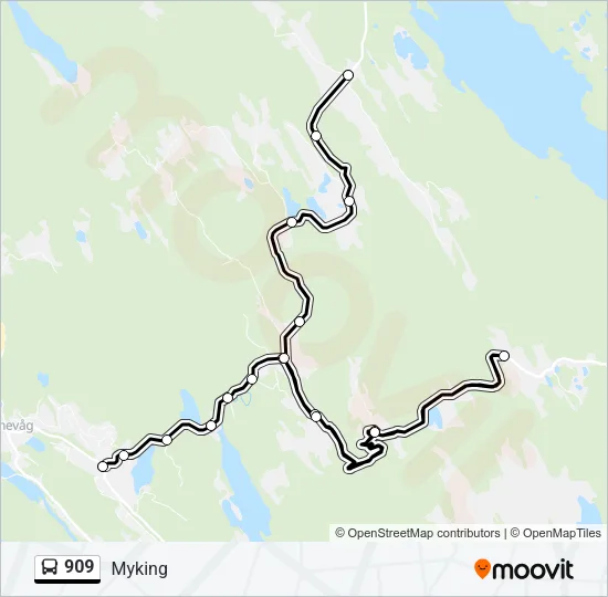 909 Bus Line Map