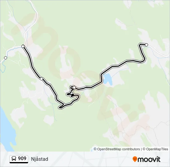 909 Bus Line Map