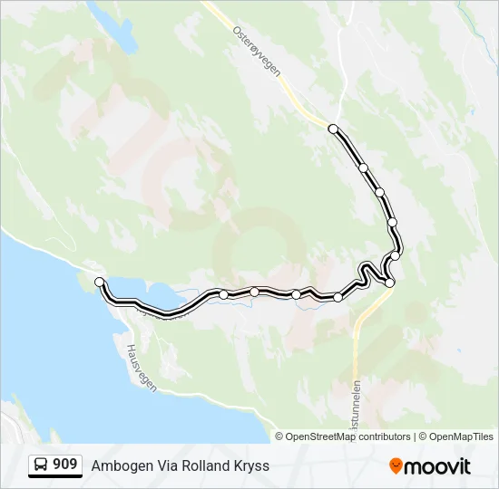 909 Bus Line Map