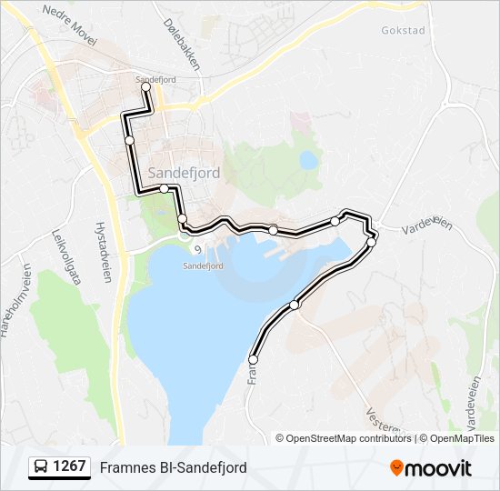 1267 Bus Line Map