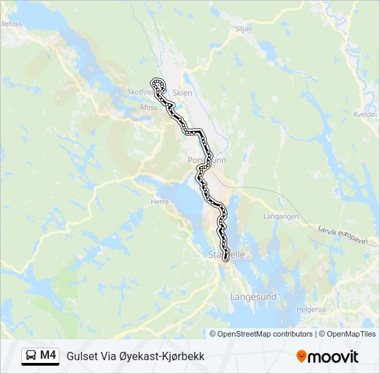 M4 Bus Line Map