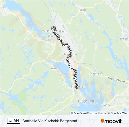 M4 Bus Line Map
