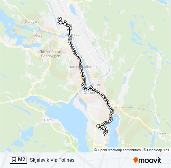 M2 Bus Line Map