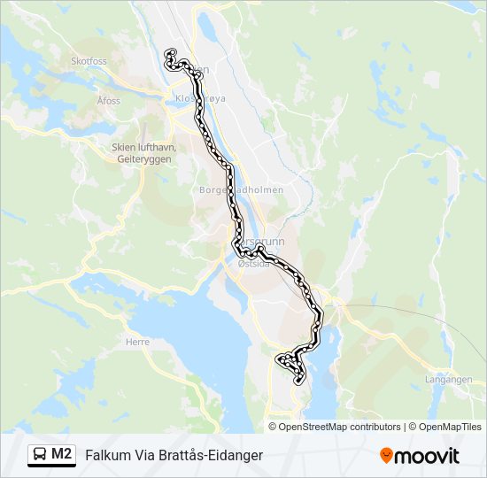 M2 Bus Line Map