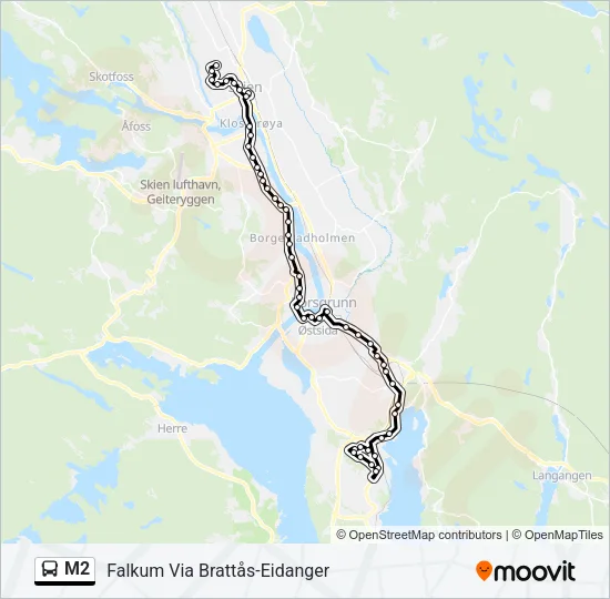 M2 Bus Line Map