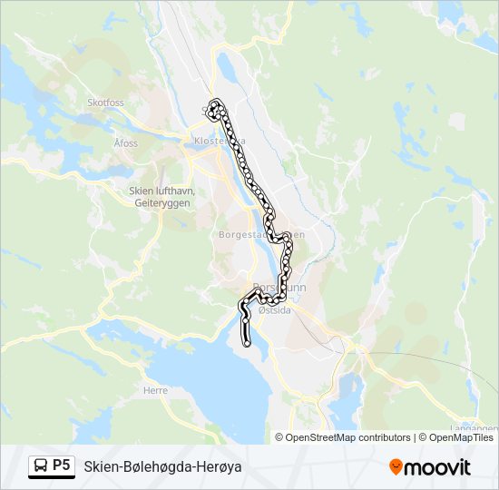 P5 Bus Line Map