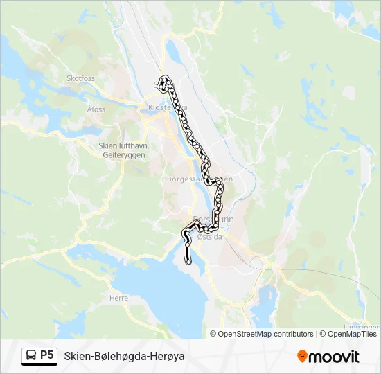 P5 Bus Line Map