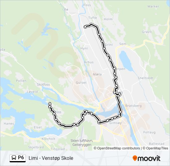 P6 Bus Line Map